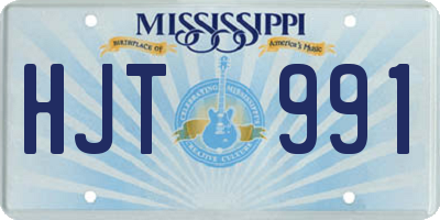 MS license plate HJT991