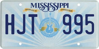 MS license plate HJT995