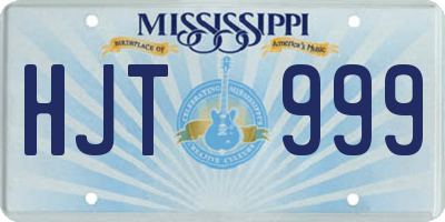 MS license plate HJT999