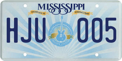 MS license plate HJU005