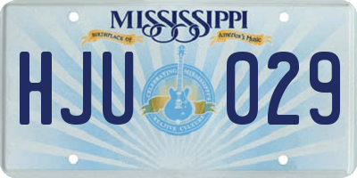 MS license plate HJU029