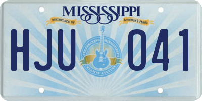MS license plate HJU041