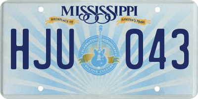 MS license plate HJU043