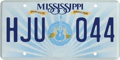 MS license plate HJU044