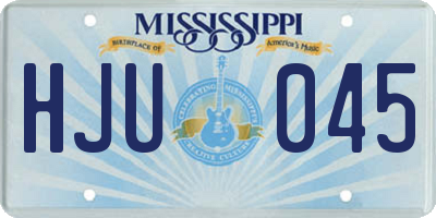 MS license plate HJU045