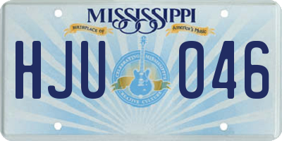 MS license plate HJU046