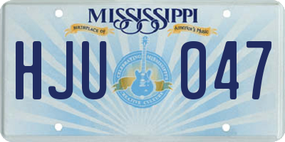 MS license plate HJU047