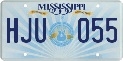 MS license plate HJU055