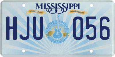 MS license plate HJU056