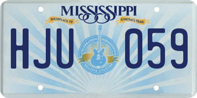 MS license plate HJU059