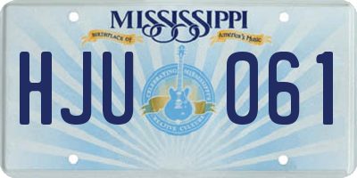 MS license plate HJU061