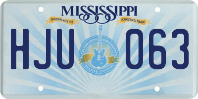 MS license plate HJU063