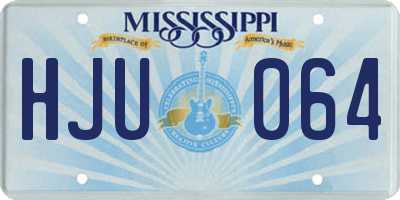 MS license plate HJU064