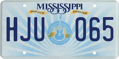 MS license plate HJU065