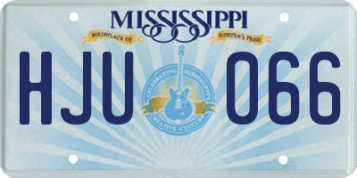 MS license plate HJU066