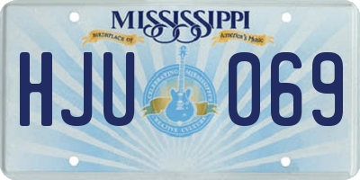 MS license plate HJU069