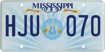 MS license plate HJU070