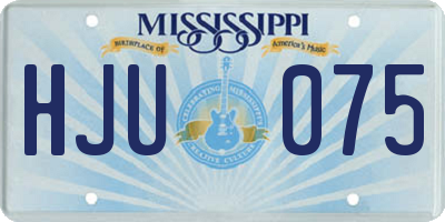 MS license plate HJU075