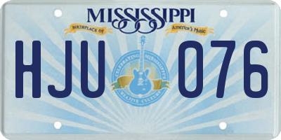 MS license plate HJU076