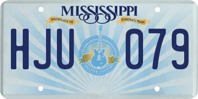 MS license plate HJU079