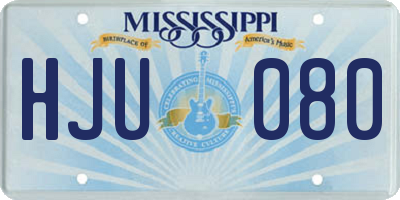 MS license plate HJU080