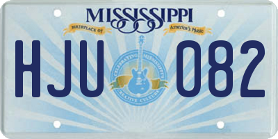 MS license plate HJU082