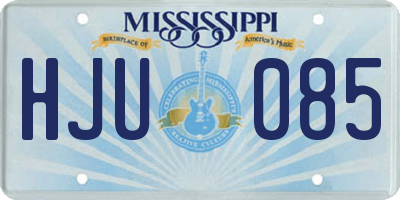 MS license plate HJU085