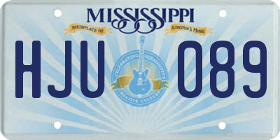 MS license plate HJU089