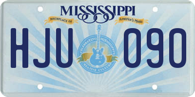 MS license plate HJU090