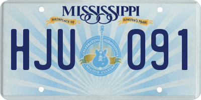 MS license plate HJU091