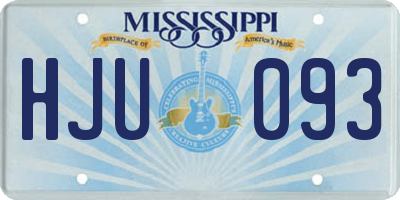 MS license plate HJU093
