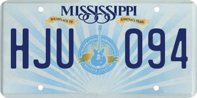 MS license plate HJU094
