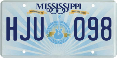 MS license plate HJU098
