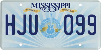 MS license plate HJU099