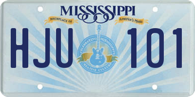MS license plate HJU101