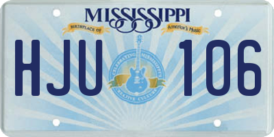 MS license plate HJU106