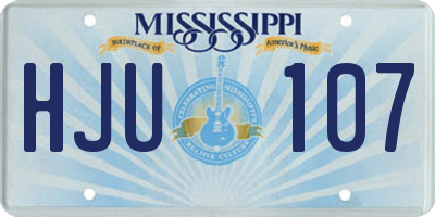MS license plate HJU107