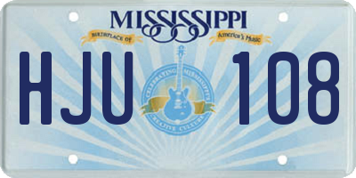 MS license plate HJU108