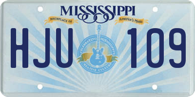MS license plate HJU109