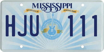 MS license plate HJU111