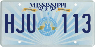 MS license plate HJU113