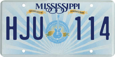MS license plate HJU114