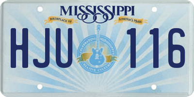 MS license plate HJU116