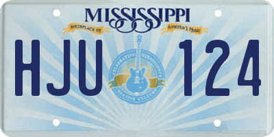 MS license plate HJU124