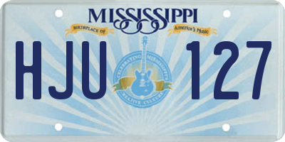 MS license plate HJU127