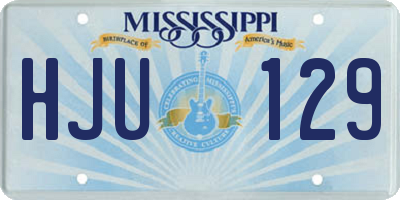 MS license plate HJU129