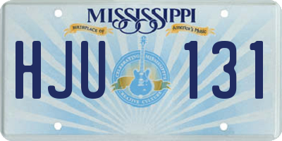MS license plate HJU131