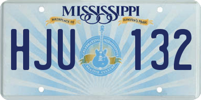 MS license plate HJU132