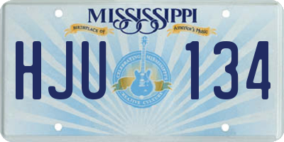 MS license plate HJU134
