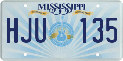 MS license plate HJU135